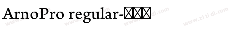 ArnoPro regular字体转换